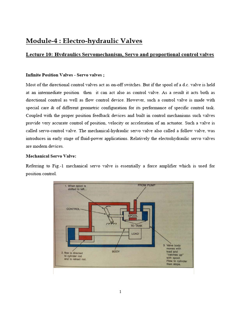 Advantages of Proportional Servo Valves | PDF | Servomechanism | Valve