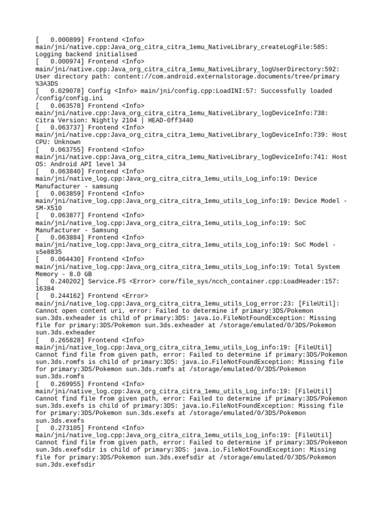 Citra Emulator Log Analysis | PDF | Encryption | Computer Engineering