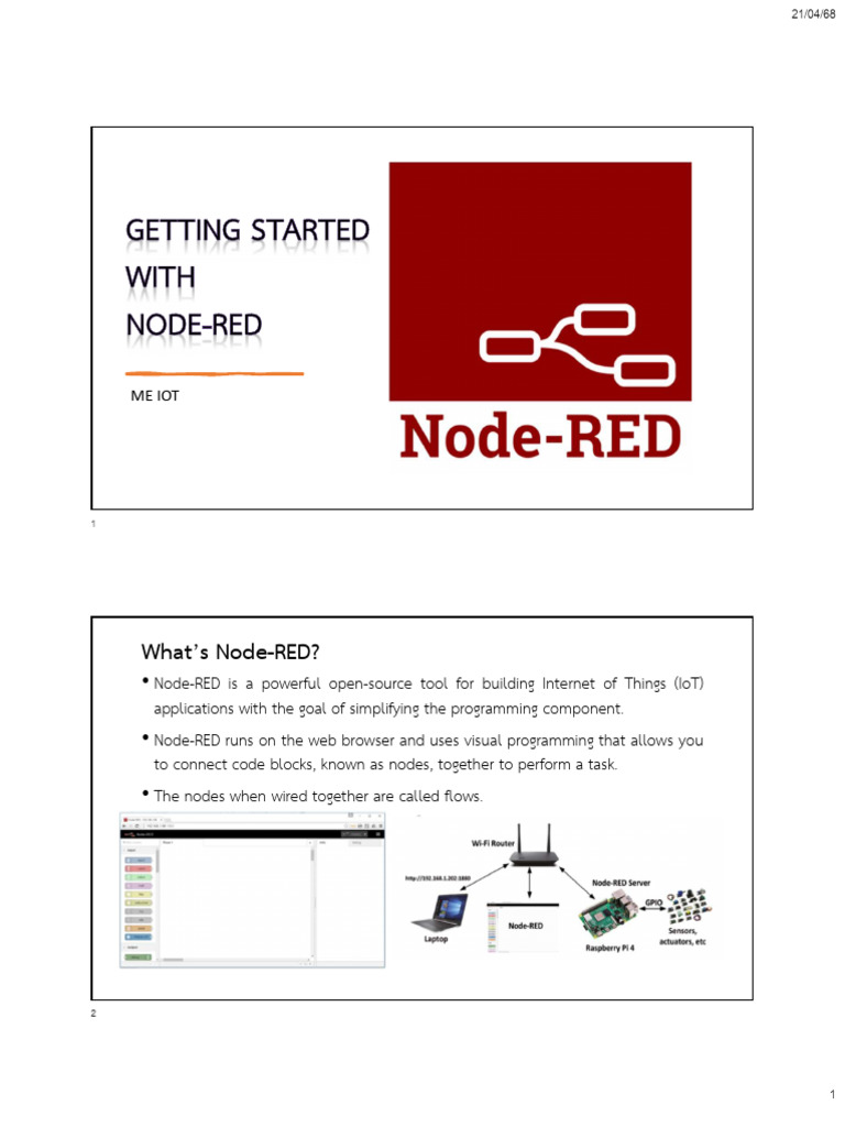 Introduction to Node-RED for IoT | PDF | Port (Computer Networking ...