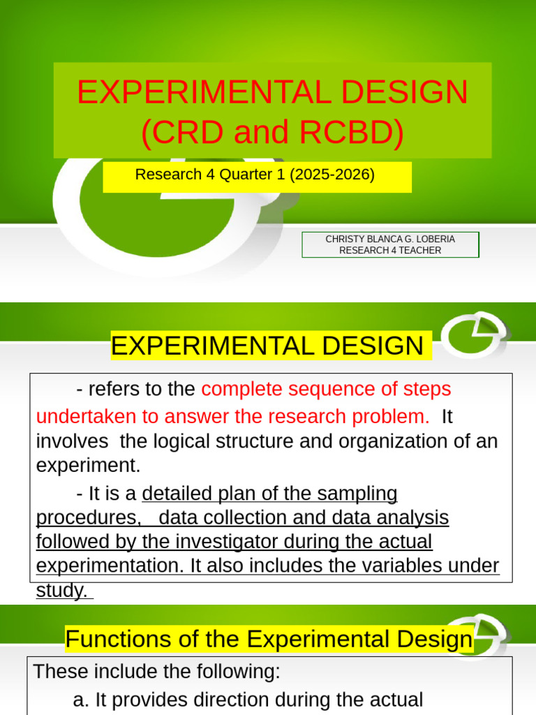 CRD-VS - RCBD EXPERIMENTAL-DESIGN - R4 Q1 2025-2026 SIGMA OMEGa For ...