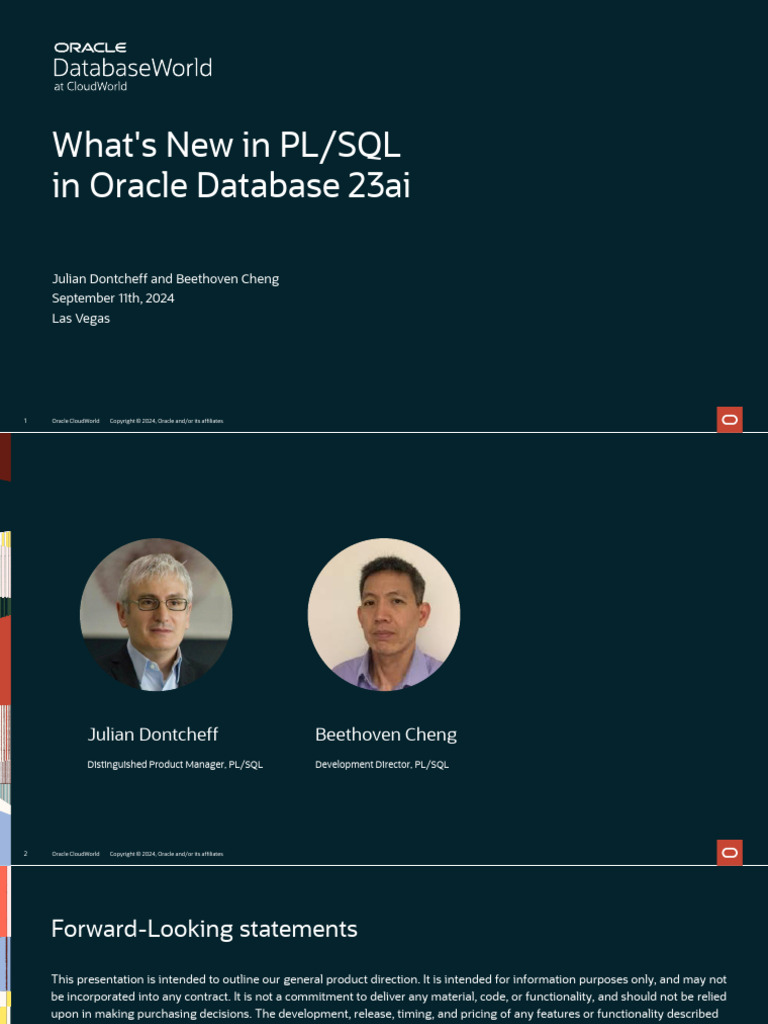 LRN3349 OCW DatabaseWorld 2024 Whats New in PLSQL in Oracle Database ...