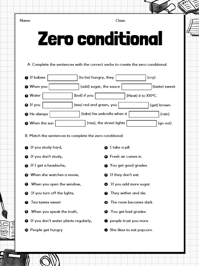 Zero Conditional Exercises for Students | PDF