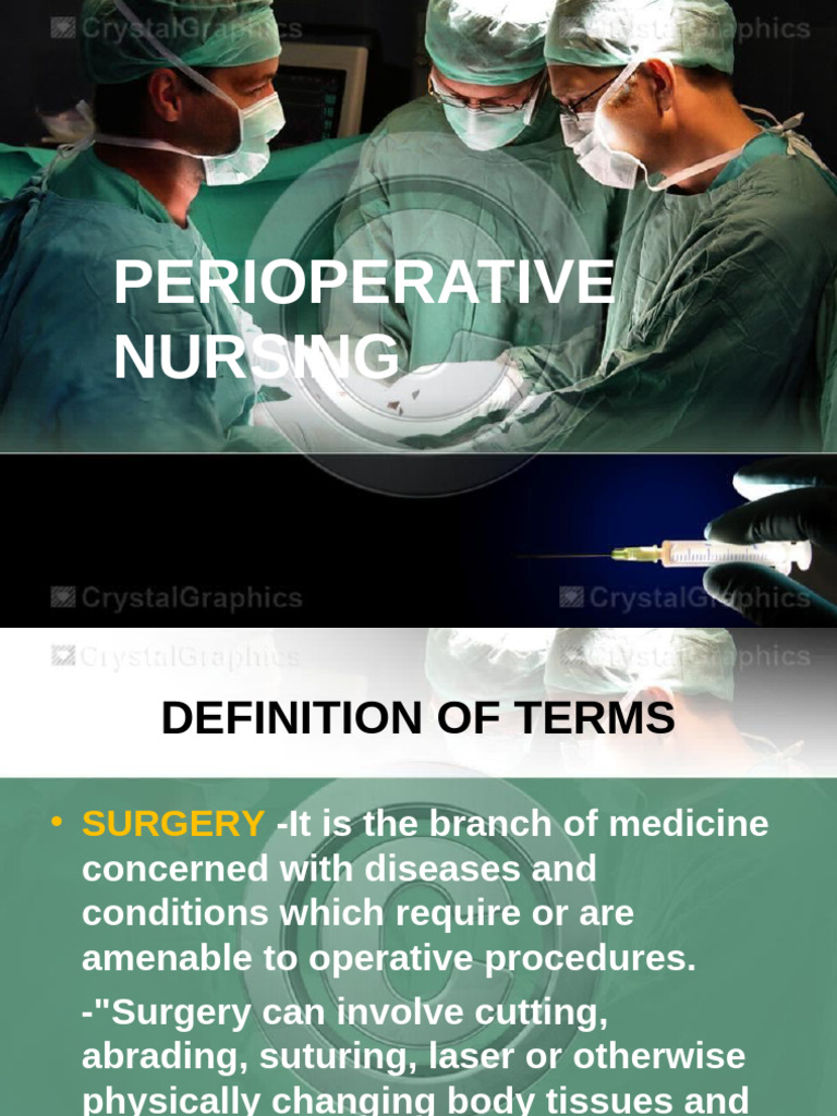 Perioperative Nursing Overview | PDF | Anesthesia | Surgery