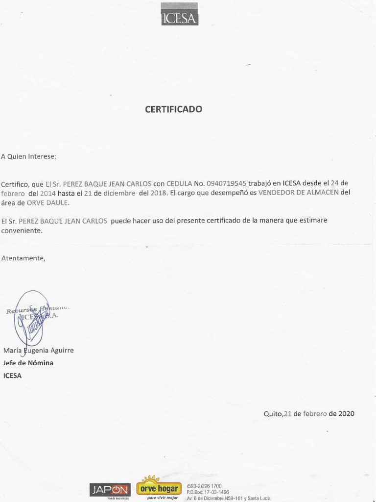 Icesa S.A Recomendacion | PDF