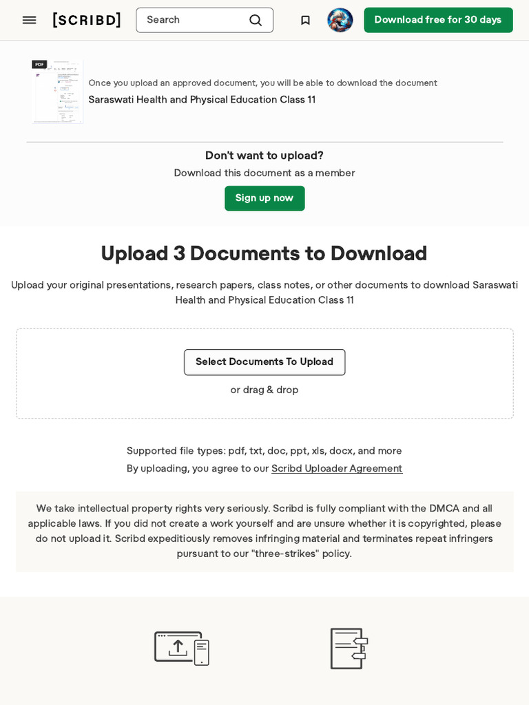 Upload and Download Class 11 Documents | PDF | Scribd