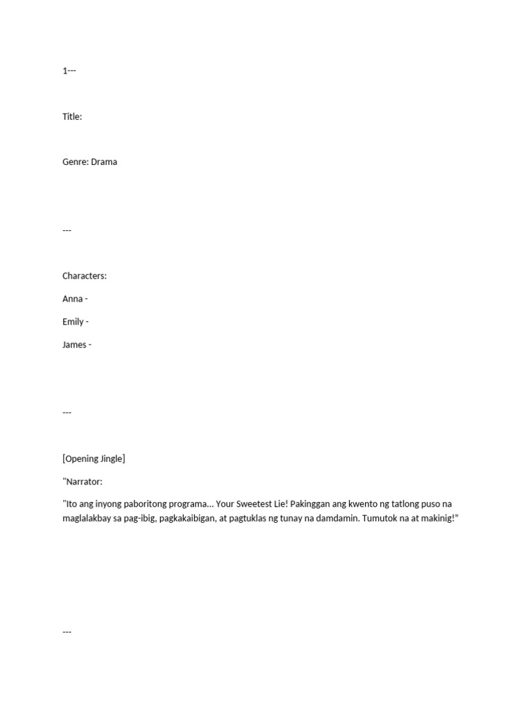 Mil Radio Drama Script Revise Version | PDF