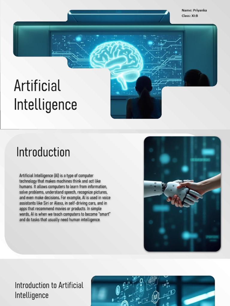 Introduction to AI for Class 11 | PDF | Artificial Intelligence ...