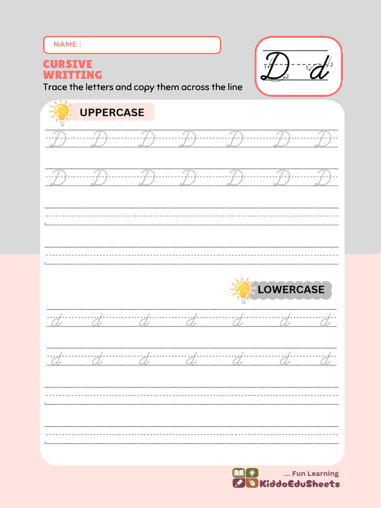 D Cursive Handwriting | PDF, image size:768x1024