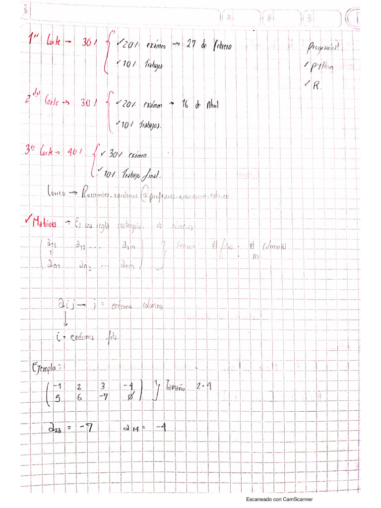 Apuntes álgebra Lineal Pdf