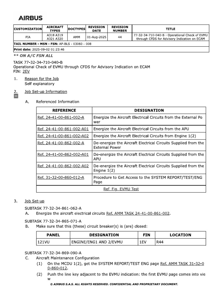 77-32!34!710-040-B - Operational Check of EVMU Through CFDS For ...