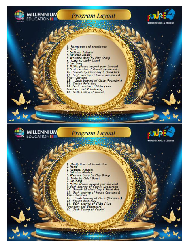 Program Layout For Coloured Print | PDF
