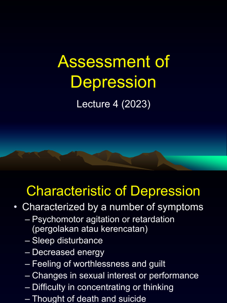 Understanding Depression Assessment Tools | PDF | Major Depressive ...