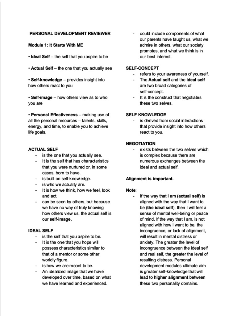Personal Development Self-Assessment Guide | PDF | Adolescence | Feeling