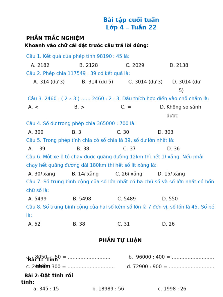 BTCT 22 - Toán - KNTT | PDF