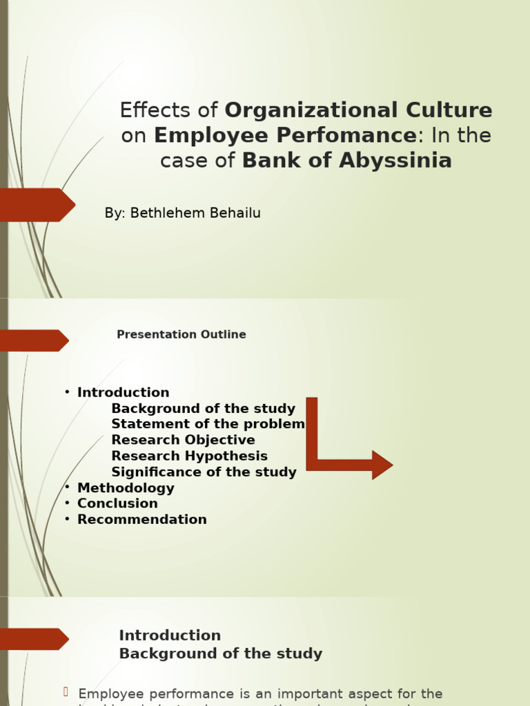 Impact of Culture on Bank Employee Performance | PDF | Statistics ...