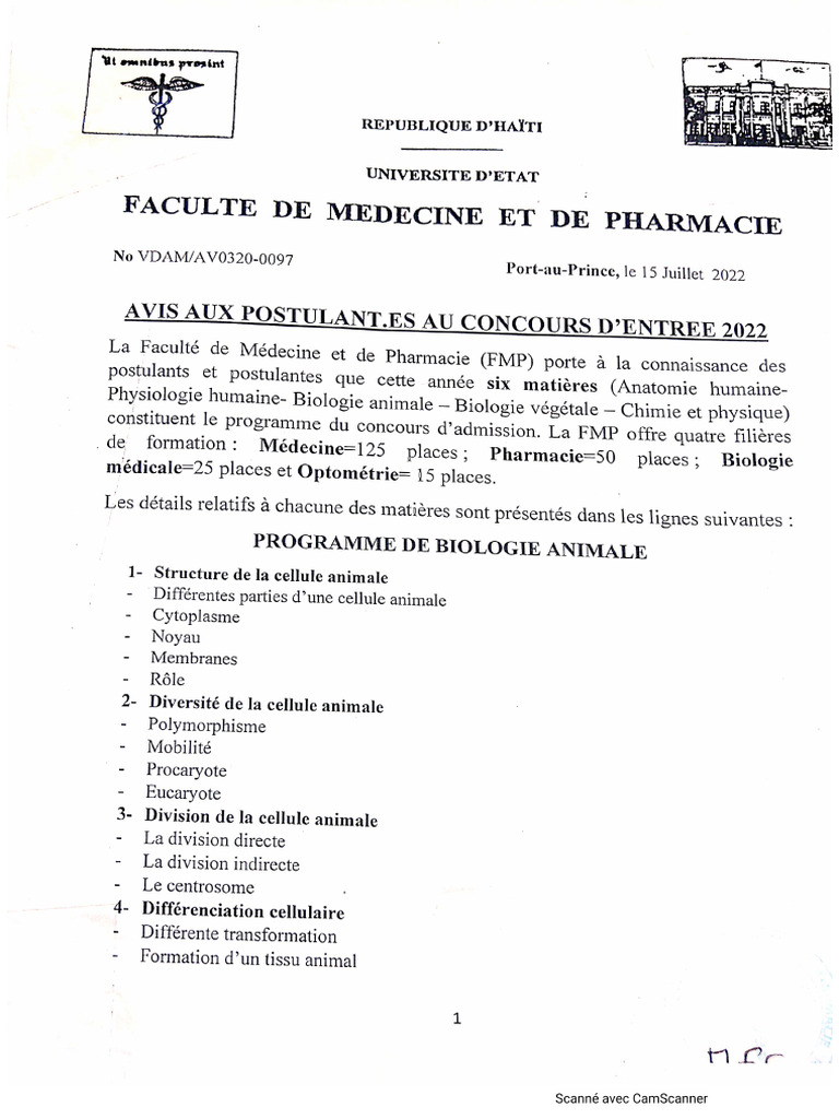 Programme Challenge Concours FMP | PDF