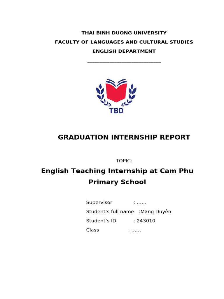 English Teaching Internship Report | PDF | Educational Assessment ...