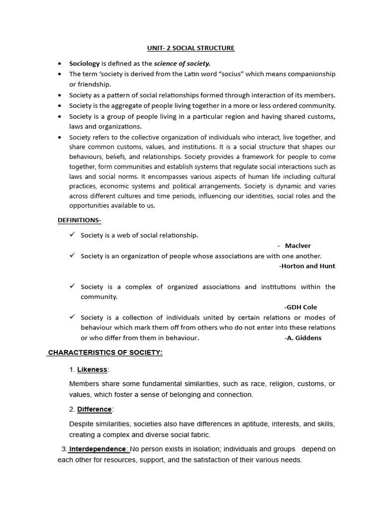 Understanding Social Structure and Community | PDF | Society | Institution