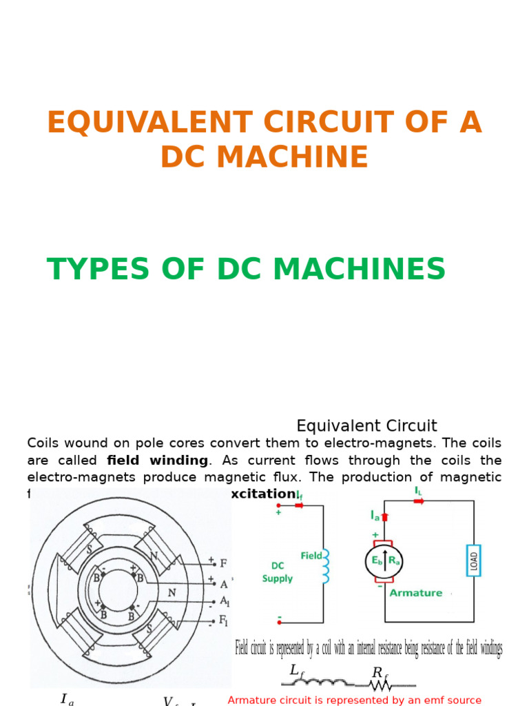 DC Machine Equivalent Circuit Overview | PDF | Electric Generator ...
