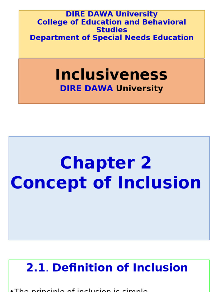 Chapter 2 - FINAL Concept of Inclusion | PDF | Social Exclusion ...