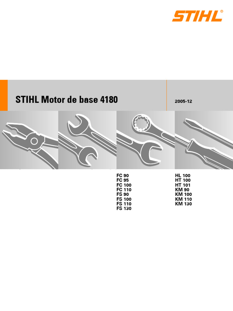 Instruções de Reparação STIHL 4180 | PDF | Motores | Parafuso