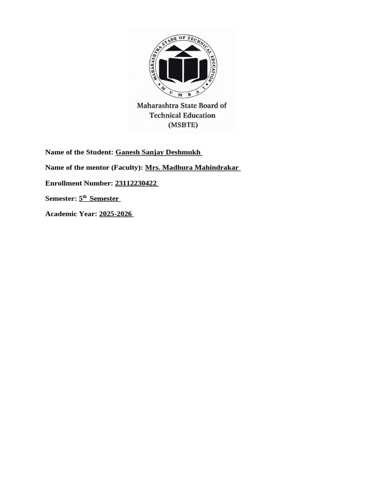 Name of The Student | PDF