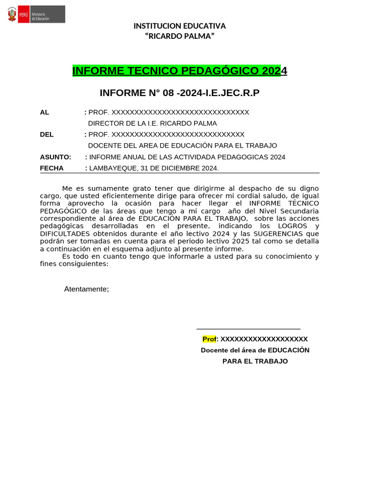 Informe Anual de Educación 2024 | PDF | Iniciativa empresarial | Evaluación