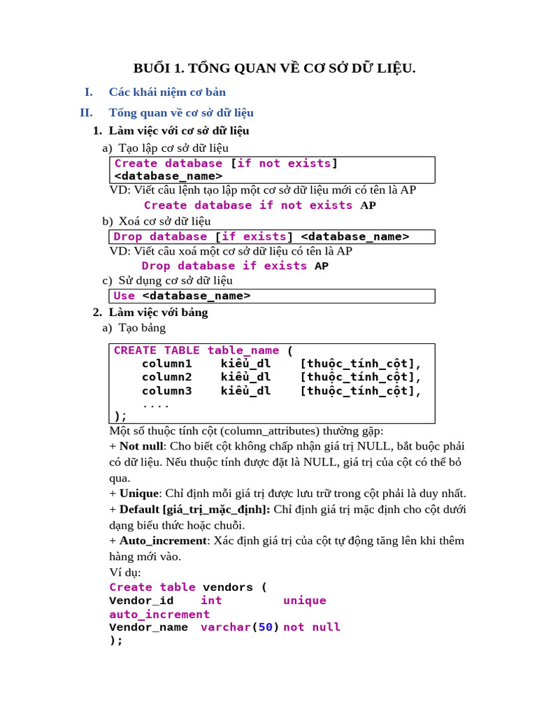 Overview of The Database | PDF