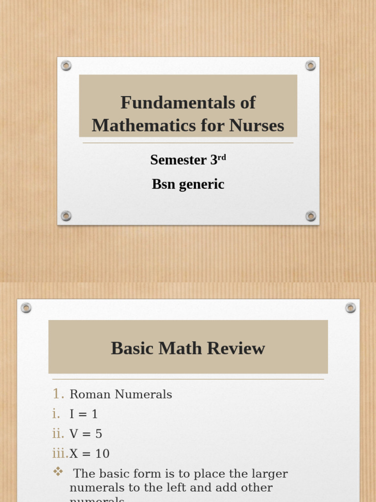 Basic Math for Nursing Students | PDF | Division (Mathematics ...