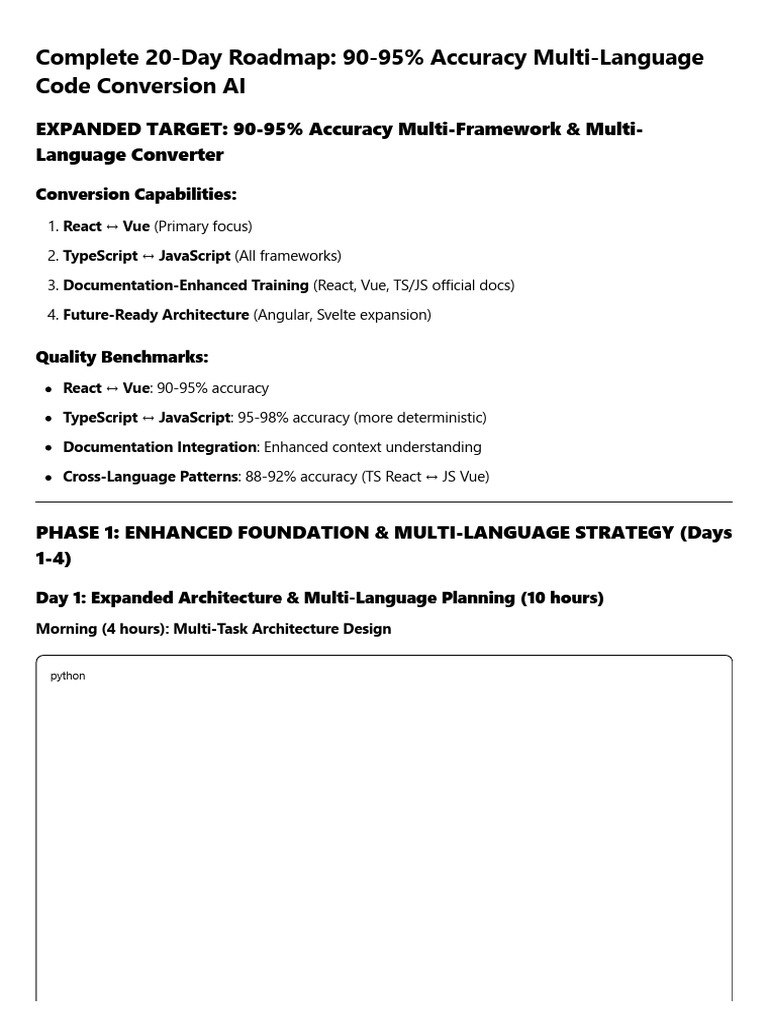 Ai Model Convertor Roadmap | PDF | Python (Programming Language) | Java ...