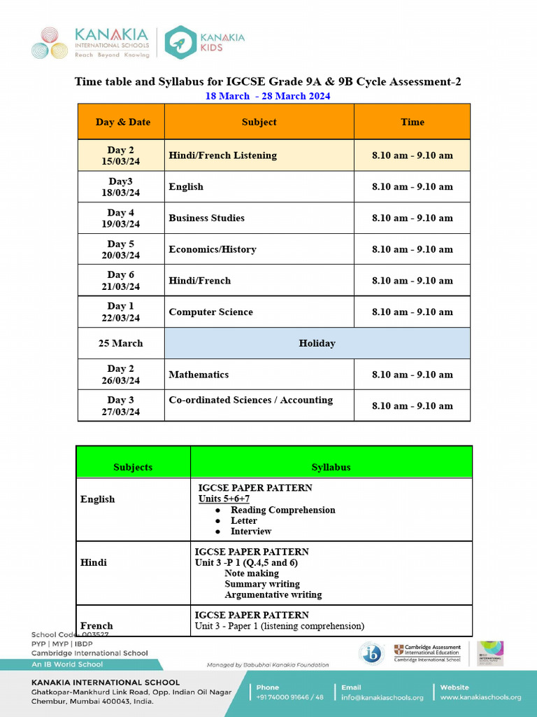 IGCSE Grade 9A & 9B Assessment Schedule | PDF | Molecules | Gases