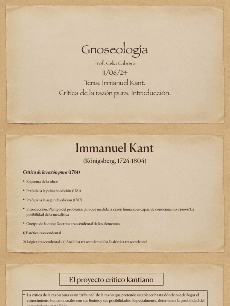 Crítica de la razón pura de Kant | PDF | Immanuel Kant | Crítica de la ...