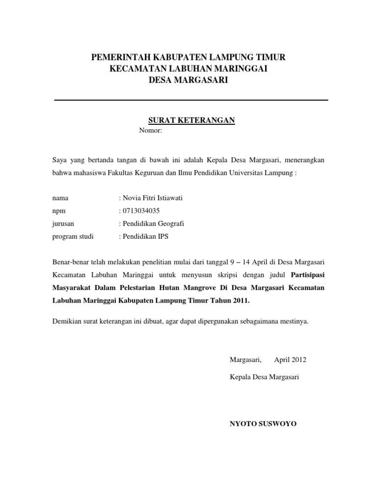 Contoh Surat Pengantar Bpjs Dari Desa