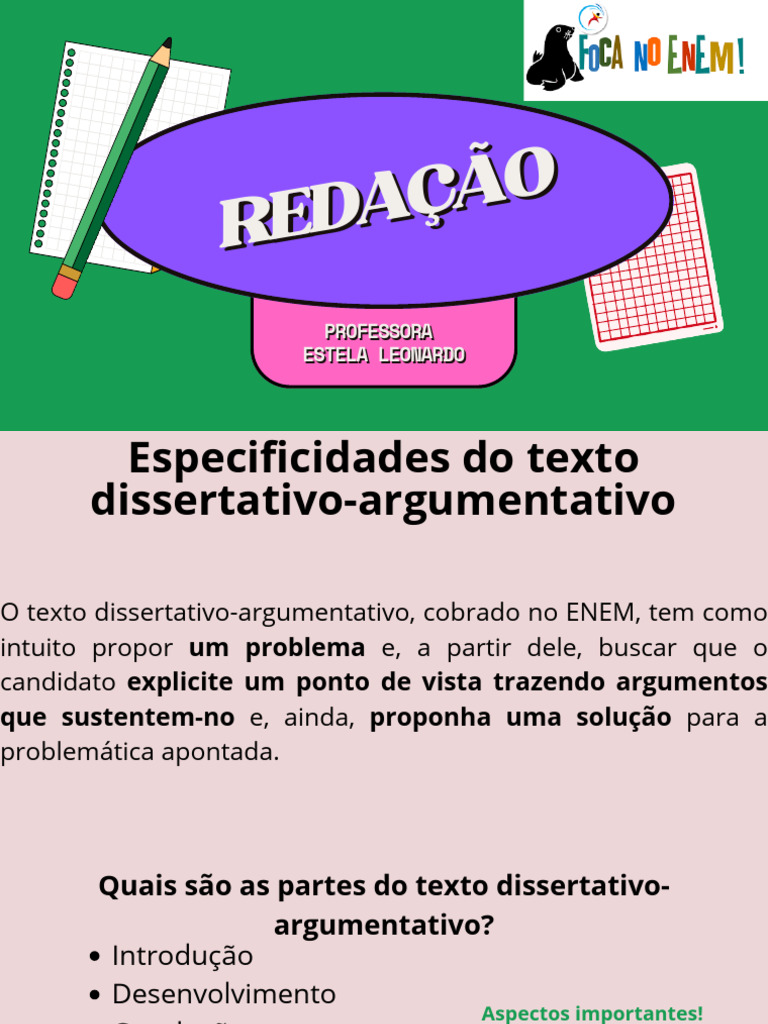Estrutura da Redação Dissertativa-Argumentativa | PDF | Publicidade