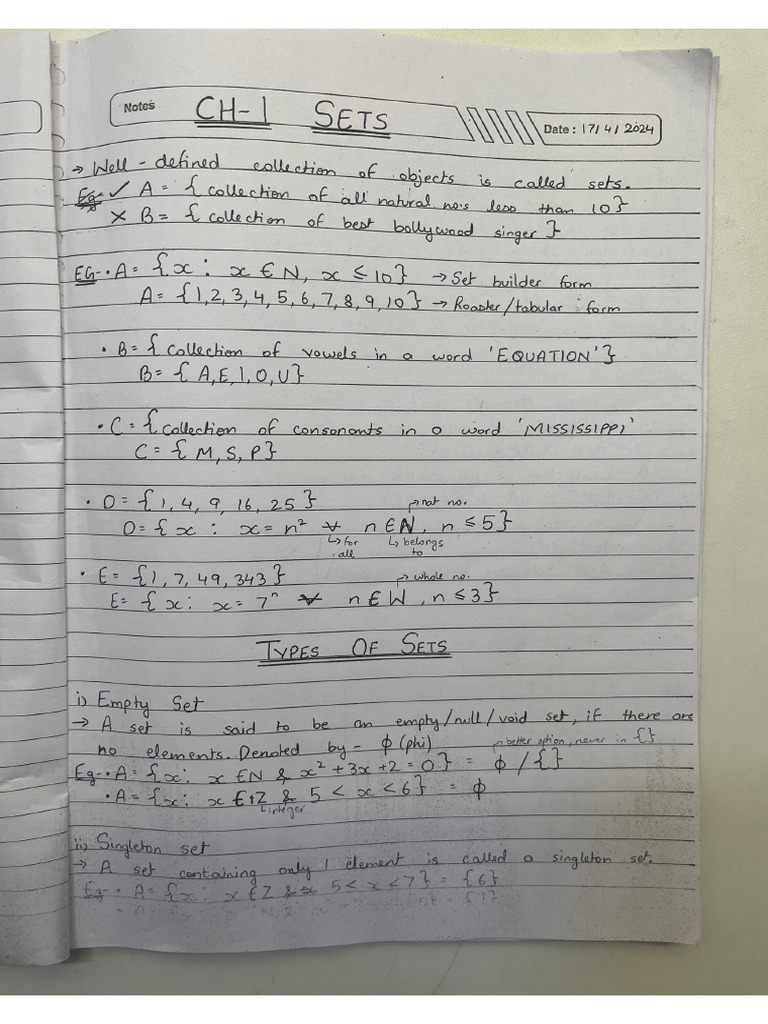 Mathematics Notes | PDF