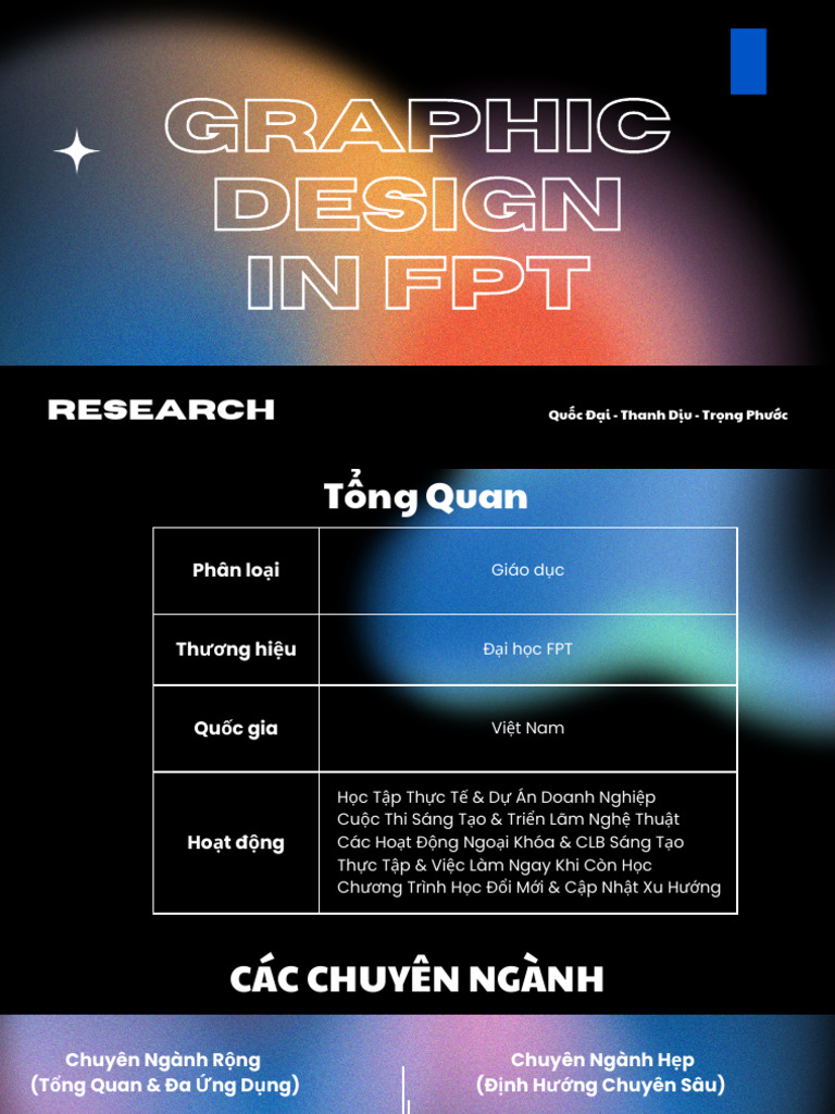 Black and Blue Gradient Graphic Design Portfolio Presentation | PDF