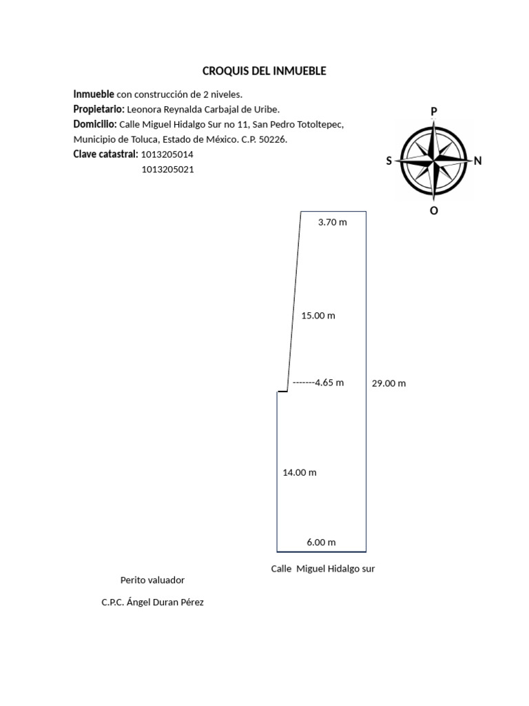 Croquis Del Inmueble 1 | PDF