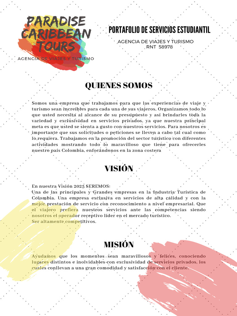 Agencia de Viajes y Turismo en Colombia | PDF | Turismo | Colombia
