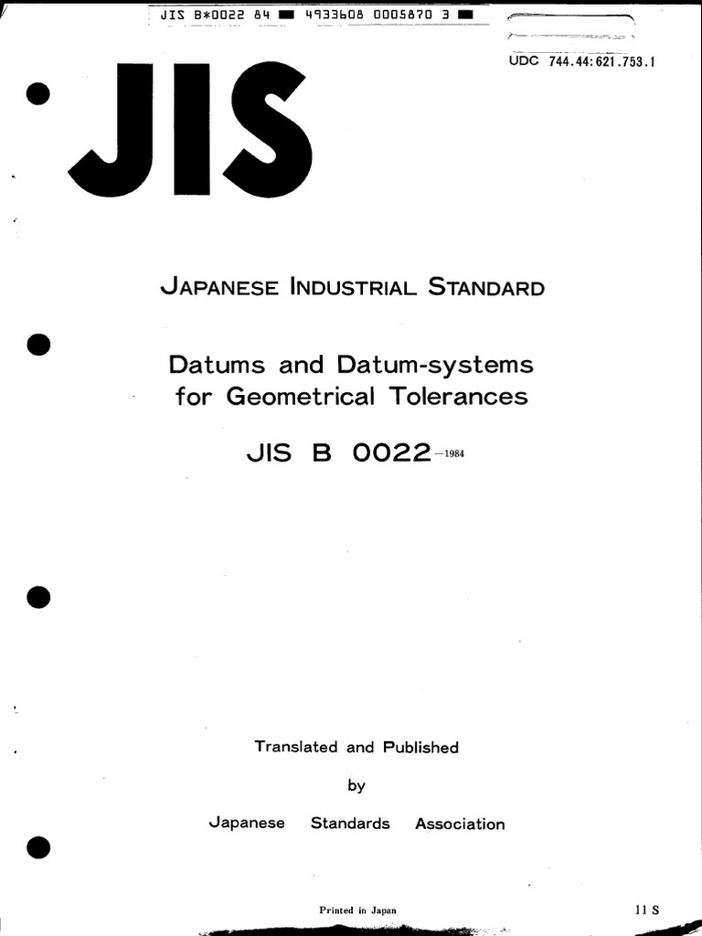 JIS B 0022: Geometrical Tolerances | PDF | Engineering Tolerance ...