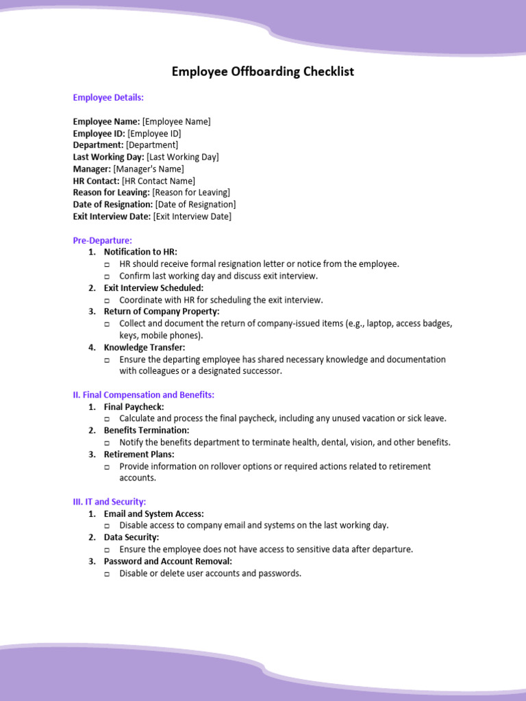 Employee Offboarding Checklist Guide | PDF | Business
