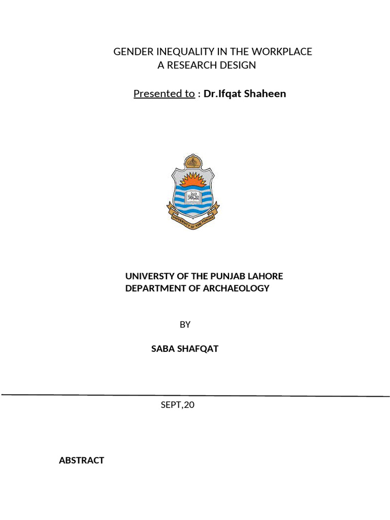 Gender Inequality in The | PDF | Gender Inequality | Gender Studies