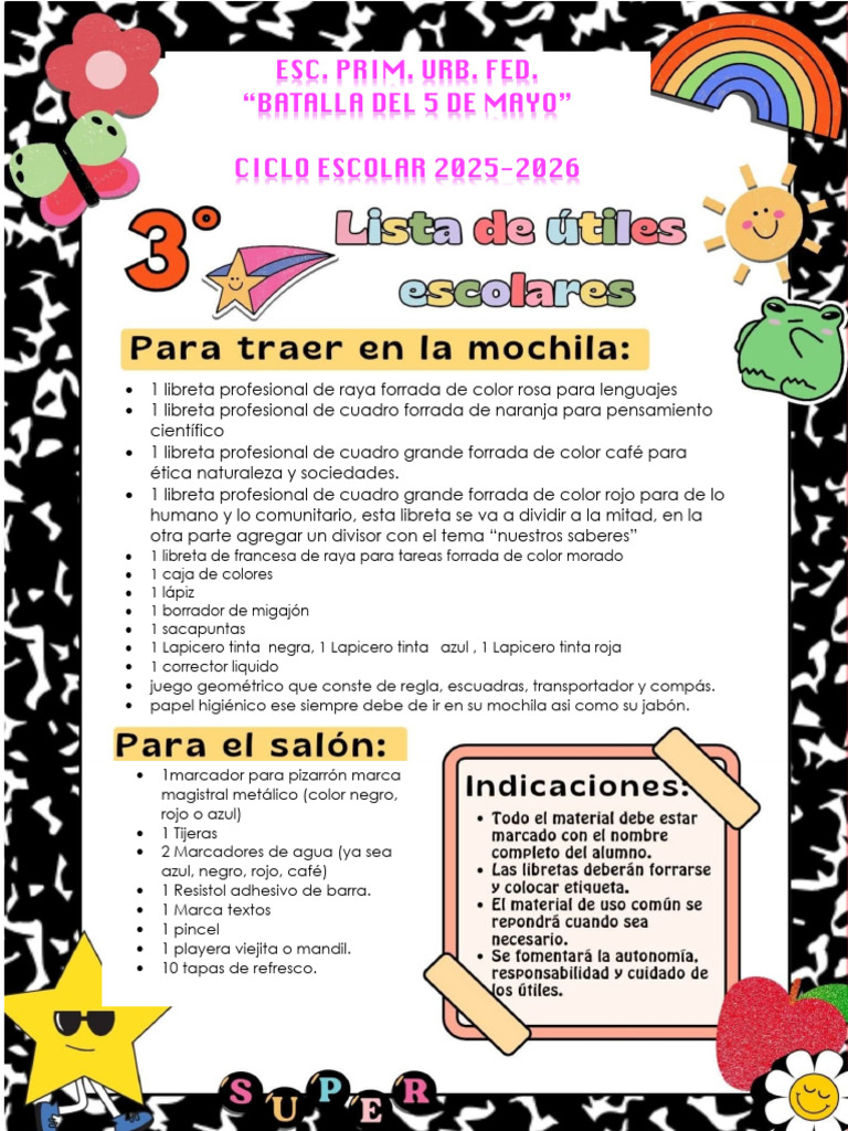 3ºA Utiles Escolares | PDF