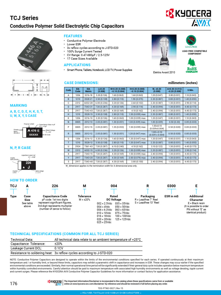 TCJ Series: TCJ Series - Standard and Low Profile - J-Lead | PDF ...