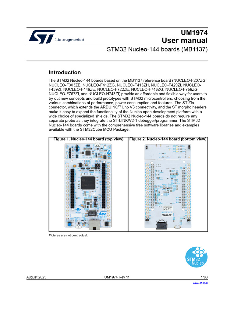 STM32 Nucleo-144 User Manual | PDF | Usb | Computing