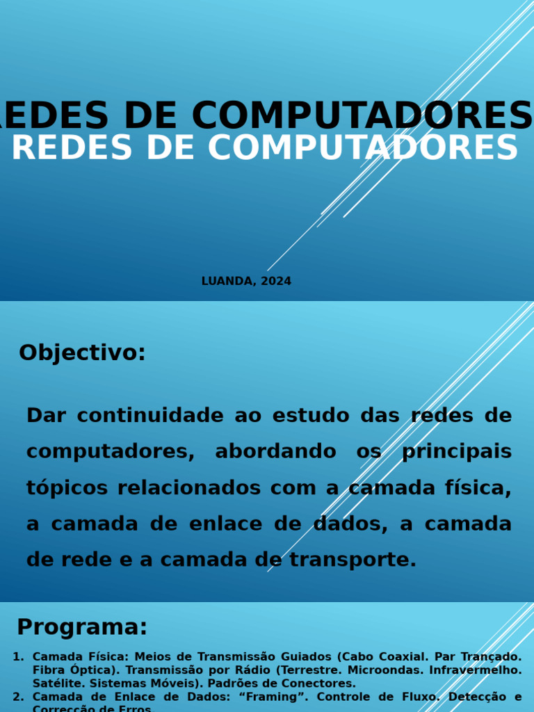 Estruturas e Protocolos em Redes de Computadores | PDF | Rede de ...