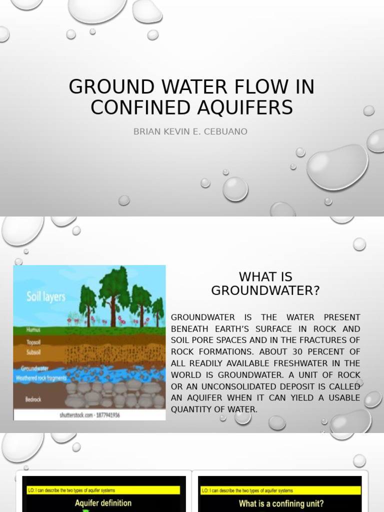 Groundwater Flow in Confined Aquifers | PDF | Aquifer | Groundwater