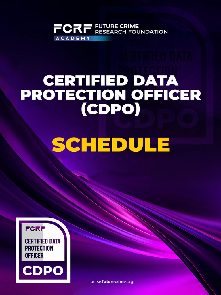 CDPO Program Schedule | PDF | Governance | Consent