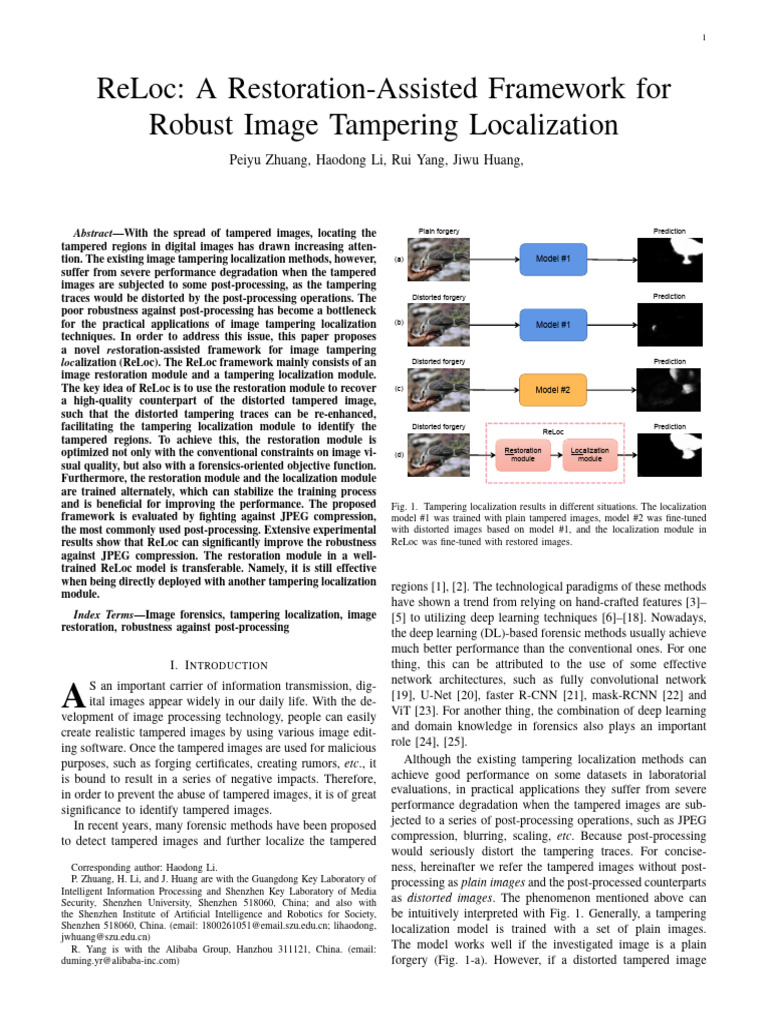 A Restoration-Assisted Framework For | PDF | Data Compression | Applied ...
