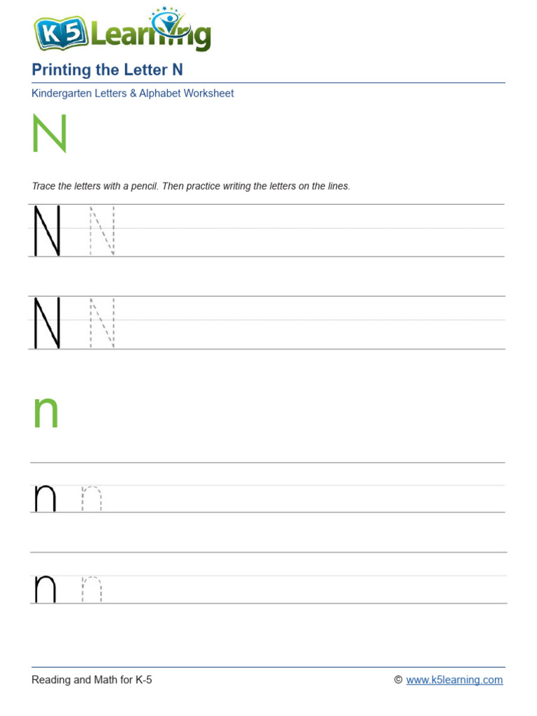 Printing Letters N | PDF