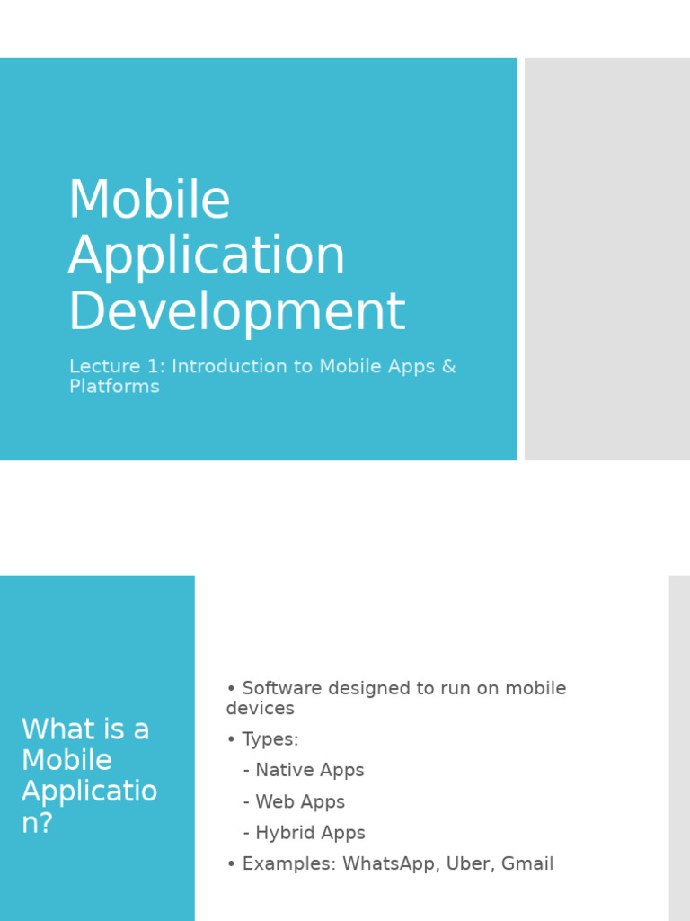 Mobile App Development Overview Guide | PDF